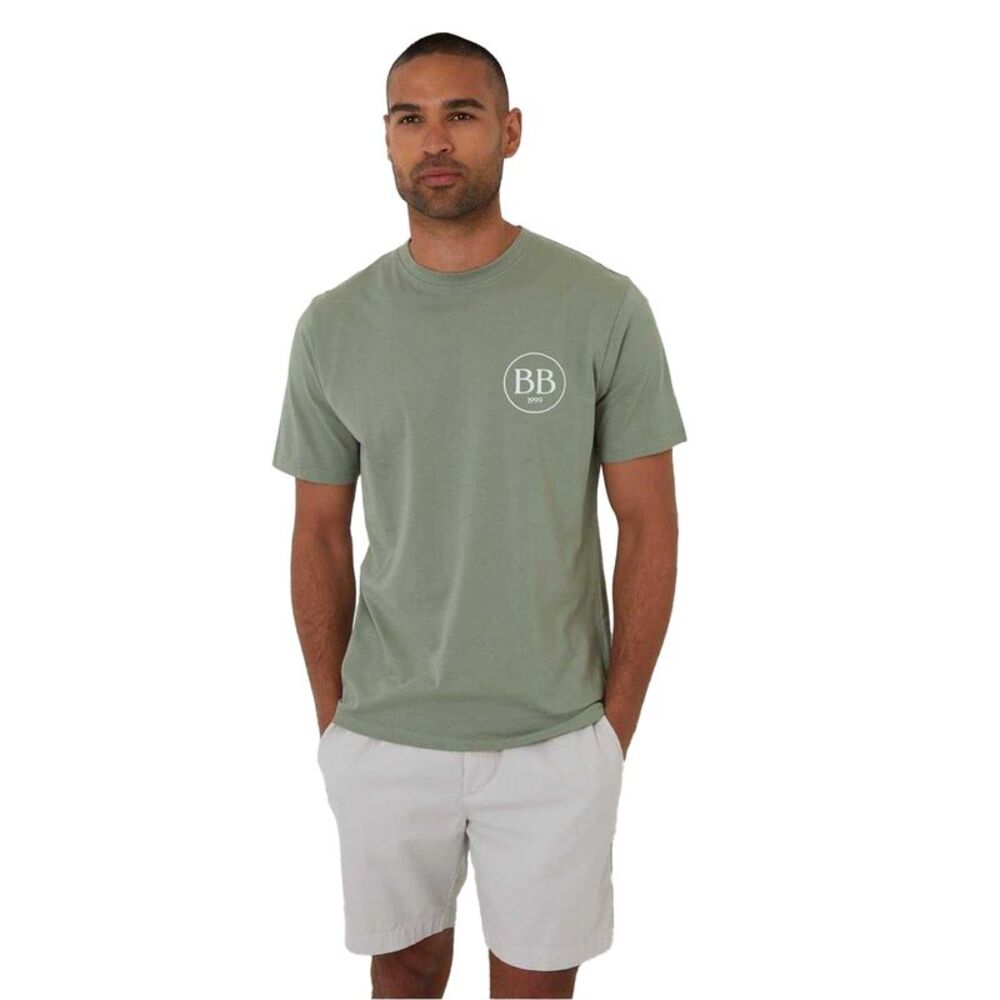 Threadbare Mens Rune Regular T-Shirt / Sage